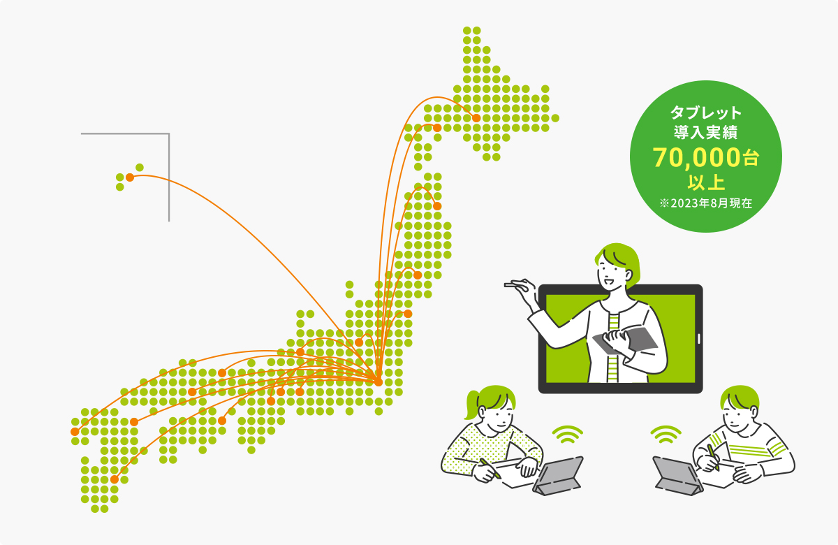 全国の学習塾とネットワークがあります。